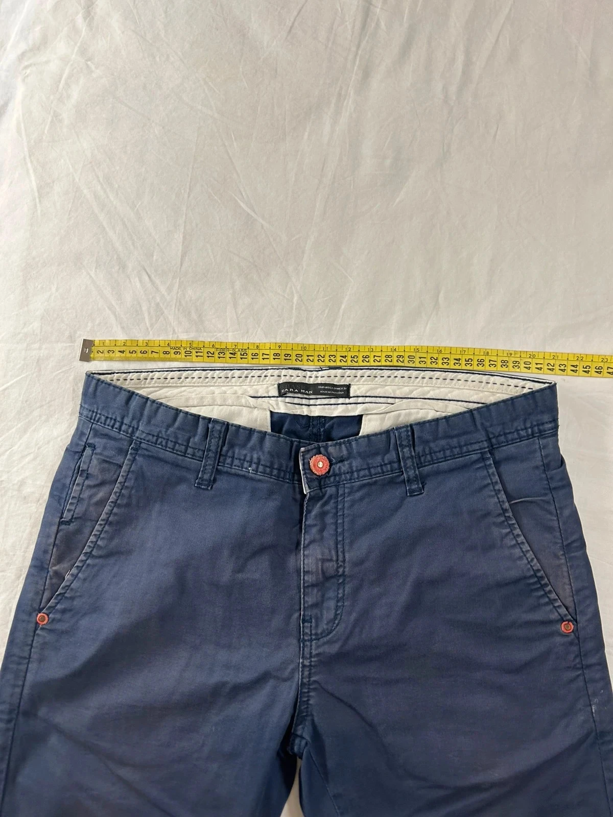 Marineblauwe Chino-broek Zara Man – photo 10